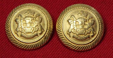 Two Men's Royal London Blazer Buttons Gold Brass Shank