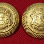 Two Men's Royal London Blazer Buttons Gold Brass Shank