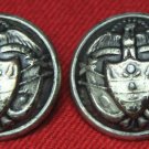 Two Vintage Sovereign Blazer Buttons Pewter Gray Shank 1980s Mens Two Vintage Sovereign Blazer Buttons Pewter Gray Shank 1980s Mens