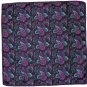 Gascoigne Pocket Square Purple Green Floral Size 9.25" X 9.25"