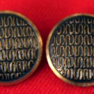 Two Mens Vintage Waterbury Blazer Buttons Antique Gold & Brown