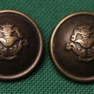 Two Mens Vintage Caledonia Blazer Buttons Dark Brown Gold