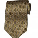 Vintage Kenneth Cole Tie Silk Gold Brown Gray Men's