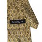 Vintage Kenneth Cole Tie Silk Gold Brown Gray Men's
