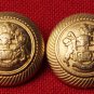 Two Caledonia Blazer Buttons Gold Brass Alloy Shank