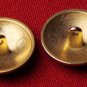 Two Caledonia Blazer Buttons Gold Brass Alloy Shank