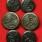 Vintage Farah Blazer Buttons Set Antique Gold 1970s