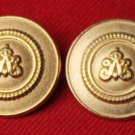 Two Mens Strasbourg Vintage Blazer Buttons Gold Brass Two Mens Strasbourg Vintage Blazer Buttons Gold Brass
