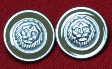 Two Men's Danbury Blazer Buttons Lions Head Metal