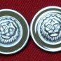 Two Men's Danbury Blazer Buttons Lions Head Metal