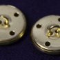 Two JG Hook Nautical Anchor Blazer Buttons Gold Hook Shank