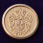 One Vintage Canterbury Blazer Button Gold Crown Shield Shank