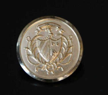 Mens Vintage Waterbury Blazer Button Gold Shield Shank