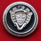 One Mens Vintage Blazer Button Silver Black Gold Shank 1970s