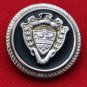 One Mens Vintage Blazer Button Silver Black Gold Shank 1970s