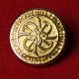 One Vintage Waterbury Blazer Button 1970s Shank Gold Brass