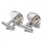 Antique City Map Cufflinks New York Silver Zinc Alloy Men's