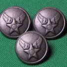 Three Mens Waterbury USA Military Blazer Buttons Pewter Gray Three Mens Waterbury USA Military Blazer Buttons Pewter Gray