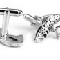 Fish Cufflinks Silver Gray Zinc Alloy Men's