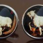 Gascoigne Sacrificial Lamb Cufflinks Silver Zinc Alloy Religious Art Men's