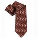 Brooks Brothers Silk Tie Dolphins Pattern Red Tan Brown Men's
