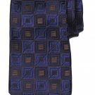Michael Kors Tie Silk Blue Brown Geometric Men's