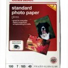 Office Depot Standard Photo Paper Gloass 4X6 Inkjet 100 Sheets