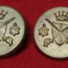 Two Mens Vintage 1960s Excelsior Blazer Buttons Gold Shank Swords Shield Crown Two Mens Vintage 1960s Excelsior Blazer Buttons Gold Shank Swords Shield Crown
