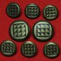 Vintage Haggar Blazer Buttons Set 1970s Shank Gold Brown Metal Men's