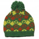 Nordbron Handcrafted Wool Beanie Hat Green Yellow Orange Nordbron Handcrafted Wool Beanie Hat Green Yellow Orange