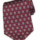 Vintage Christian Dior Tie Silk Red Blue Gold White Gray Men's Vintage Christian Dior Tie Silk Red Blue Gold White Gray Men's
