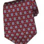 Vintage Christian Dior Tie Silk Red Blue Gold White Gray Men's