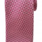 Ralph Lauren Silk Tie Pink White Geometric Hand Made Men's