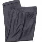 Zanella Dress Pants Gray Loro Piana Wool Pleated Men's Size 36 X 33