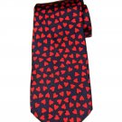 Vintage Alynn Be Mine Hearts Tie Silk Navy Blue Red Men's Vintage Alynn Be Mine Hearts Tie Silk Navy Blue Red Men's