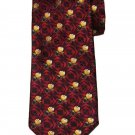 Robert Talbott Hand Sewn Silk Tie Red Black Yellow Green Floral Geometric Men's