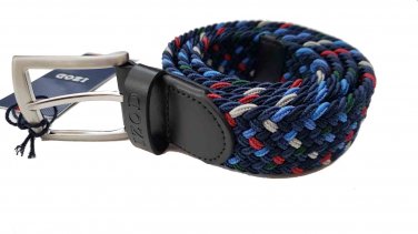 IZOD Woven Braided Belt Multicolor Stretch Men's Size 38-40