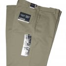 IZOD American Chino Pants Chinos Khaki Flat Front Wrinkle Free Men's Size 36 X 34