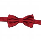 Paul Costelloe London Bow Tie Red Silk Satin Pre-Tied Adjustable Men's