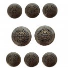 Vintage Meeting Street Regiment Blazer Buttons Set Brown Gold Shank Metal Men's