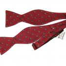 Jos A Bank Silk Bow Tie Red Geometric Men's One Size Adjustable