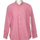 Brooks Brothers Button Down Shirt Pink White Striped Men's Extra Slim Fit Medium