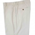 LL Bean Chino Shorts Beige Flat Front Cotton Twill Men's Size 36