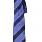 Imani Repp Stripe Heraldic Clubs Pattern Silk Tie Blue White Men's Long