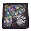 Gascoigne Silk Pocket Square Multicolor Floral Black Base Men's