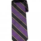 Brooks Brothers Engliish Silk Tie Purple Black Yellow Striped Men's