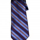 Jos A Bank Signature Collection Silk Tie Purple Maroon Blue White Striped Men's