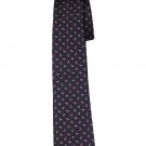 Paul Smith London Silk Tie Textured Floral Black Pink Blue White Short Narrow Men's