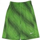 Nike Dri Fit Athletic Shorts Green Black Logo Men Size SLIM MEDIUM