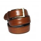 Jos A Bank Italian Leather Dress Belt Cognac Brown Men's Size 34